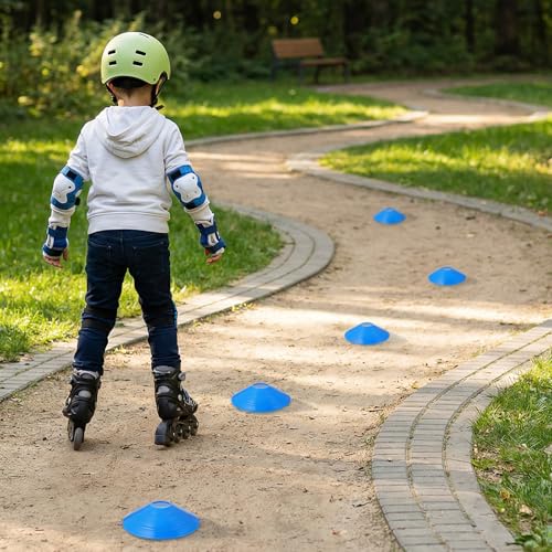Lemecima 120-Pack Agility Soccer Cones with Portable Carry Bag - Premium Disc Cones for Sports Training, Football, Basketball, Coaching & Practice Equipment (5 Colors)
