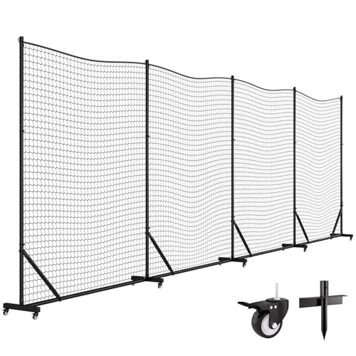 MR Ball Stop Net System, Movable Heavy Duty Backstop Net, 2 in 1 Multi-Sport Stop Netting, Ball Barrier Sports Practice Barrier Net for Professional, College and Grade School Training - size: 40 Ft