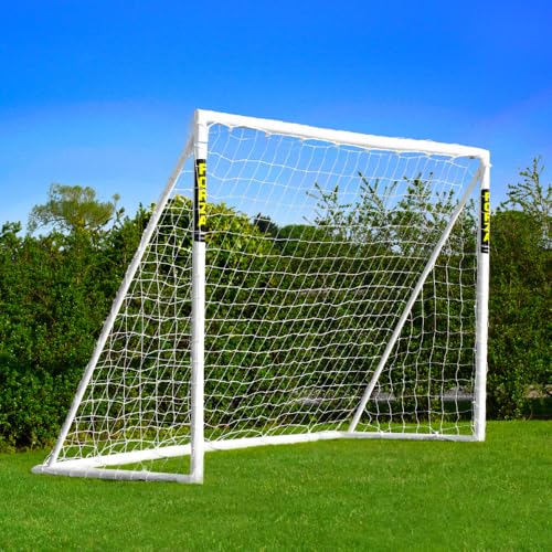 FORZA 8 x 6ft Soccer Goal - The World’s #1 Backyard Goals! | 100% UK-Made, 4 Min Setup, Unbreakable Goalpost + Target & Ball Bundle - Buy FORZA, Play Forever!