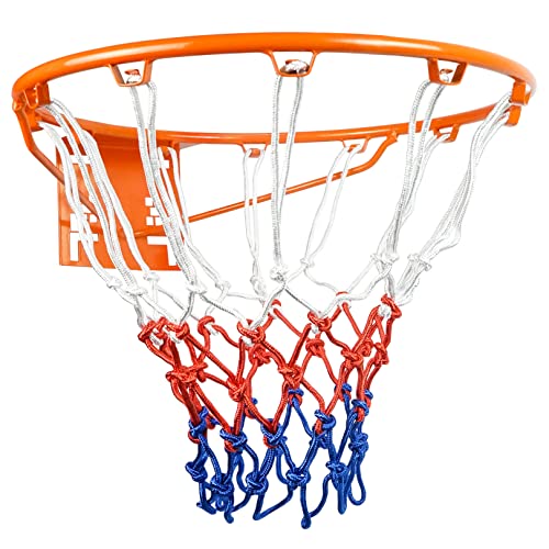 Aoneky Basketball Rim Replacement, Standard 18" Size Basketball Goal Hoop with Net