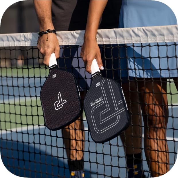 Titan Pro Titanium Carbon Fiber Pickleball Paddle – T700 Carbon Fiber Face, Electroplated Titanium, Nomex Duo Core, USA Pickleball Approved, 14mm & 16mm – Intermediate to Advanced Players