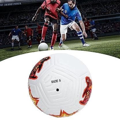 Soccer Match Ball Size 5,Soccer Ball Size 5 High Elasticity Professional Rabbit Pattern Training Football for Matches Exams