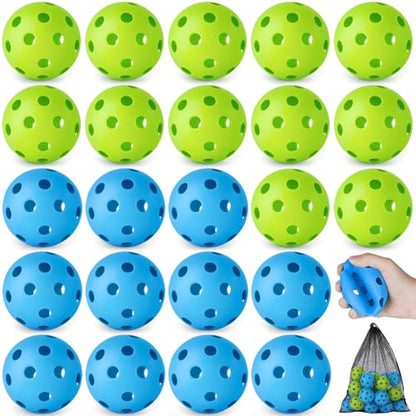 Coopay 24/80 Pack Practice Baseball SoftBalls Plastic Training Balls Lightweight Hollow Balls with a Drawstring Bag for Hitting, Baseball Training Indoor Outdoor Use - color: Green and Blue, style: 24 Pack