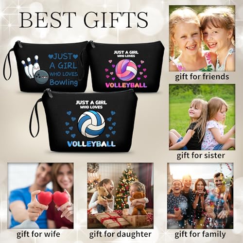Volleyball Birthday Gifts for Women Friendship Teen Girls Volleyball Players Travel Cosmetic Bags for Women Sister Gifts for Women Girls - color: Volleyball-Blue H