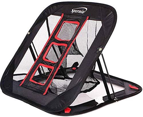 Pop Up Golf Chipping Net- Indoor and Outdoor Golf Practice Training- 25 in. Collapsible Chip Shot Net (2 in 1 Target)