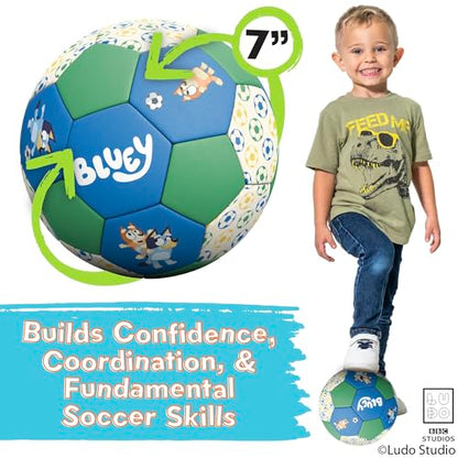 Soccer Ball 7 Inch for Kids 3+ Years Old, Ships Deflated, Bluey Jr - color: Bluey Jr