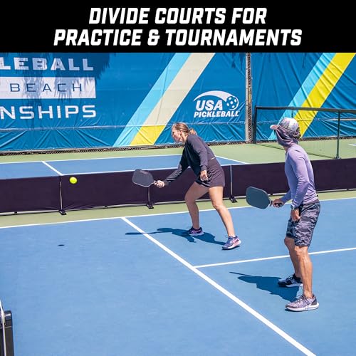 GoSports Pickleball Ball Barrier 3 Pack - Choose Brandable or Pre-Branded - Court Dividers for Pickleball Courts - style: Black