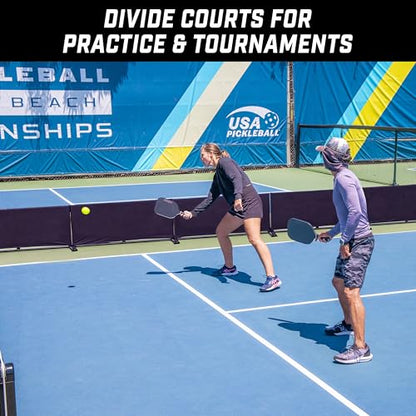 GoSports Pickleball Ball Barrier 3 Pack - Choose Brandable or Pre-Branded - Court Dividers for Pickleball Courts - style: Black