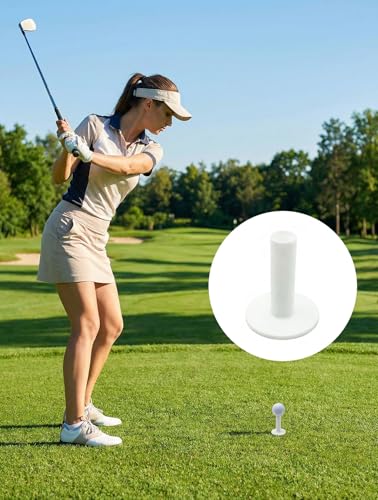 32 Pieces Golf Tee Holder for Driving Range, Rubber Golf Tees for Mats, Golf Simulator Tees Set for Indoor & Outdoor Practice, 6 Sizes Tees Holders and 2 Sizes Tees