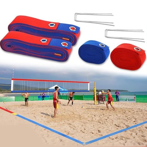 Beach Volleyball Courts Boundaries Line Kits Beach Volleyball Line with Ground Nails Volleyball Courts Webbing Marker