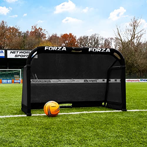 FORZA Aluminum POD Soccer Goals | PRO ALU50 Folding Soccer Goal - Fold-Away & Freestanding Target Goals - x4 Sizes and x9 Colors - color: Black, size: 6ft x 4ft