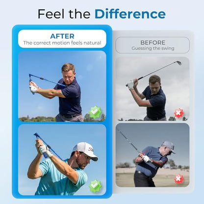 Golf Training Aid - Golf Swing Trainer for Backswing.Golf Swing Training Aid to Improve Wrist Hinge, Forearm Rotation & Shoulder Turn, Feel the Correct Swing Mechanics