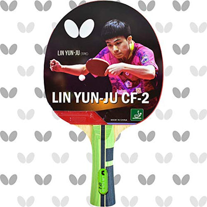 Butterfly Lin Yun-Ju Shakehand Ping Pong Paddle - Lightweight & Offers A High Degree of Control for Developing Table Tennis Players - Recommended for Beginners