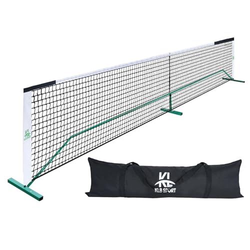 22 FT Pickleball net Portable Outdoor, Pickle Ball net with Metal Frame &Carry Bag, All-Weather Court Pickleball Court for Driveway, Regulation Size 34"/36, Easy Setup
