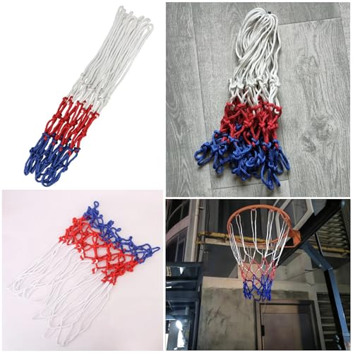 2 Pack Basketball Net Replacement 12 Loops Heavy Duty Anti-Whip All Weather Basketball Rim Nets for 18" Steel Basketball Hoops Rim Backyard Courts Indoor & Outdoor Driveway Recreational Center