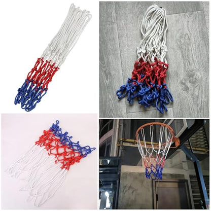 2 Pack Basketball Net Replacement 12 Loops Heavy Duty Anti-Whip All Weather Basketball Rim Nets for 18" Steel Basketball Hoops Rim Backyard Courts Indoor & Outdoor Driveway Recreational Center