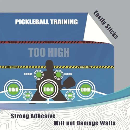 Pickleball Dink Pad - 120x90cm Rubber Rebounder Poster, Durable Wall Training Aid, Practice Pad for Indoor Outdoor | Pickleball Trainer for Improving Dinks Shot Skill Development Game