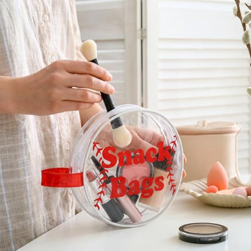 Reginary 12 Pcs Baseball Snack Bags for Team Gifts Baseball Goodie Treat Candy Bags Pouch Clear PVC Waterproof with Zipper Party Favors for Team Christmas Birthday Gifts Sport Supplies - style: Baseball Snack Bag
