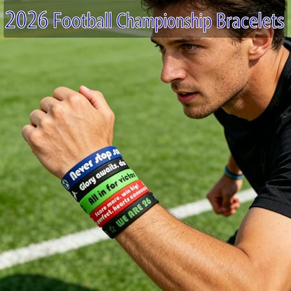 Football-Themed Wristbands Wholesale - 30-Pcs Silicone Wristband Set, Ideal for Sporting Events, Sports Parties, Team Activities, Birthday Party Giveaways, and Gifts