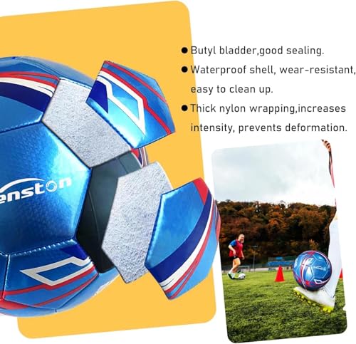 Senston Soccer Ball Size 3 & Size 4 & Size 5 for Kids and Adult Official Match Training Soccer Ball with Pump - color: blue, size: size 4