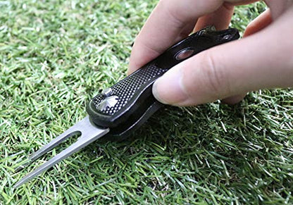 Golf Ball Marker Divot Tool Sets Switchable Divot Repair Tools (one Divot with Four Ball Markers)