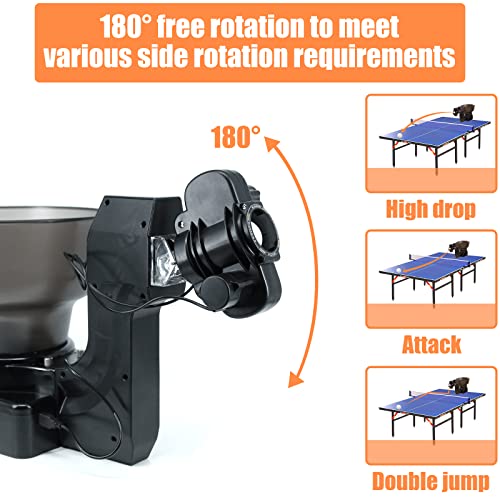 WISIMMALL Table Tennis Robot, 36 Different Spin Balls Ping Pong Robot Automatic Table Tennis Machine Automatic Ball Launcher with 50 Ping Pong Balls for Ping-Pong Practicing Training