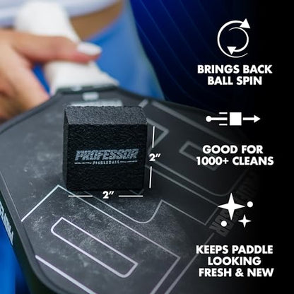 Professor Pickleball - Carbon Cleaner, Premium Pickleball Paddle Eraser for Raw Carbon Fiber Paddles, Effortless Residue Removal, Quick & Effective, Eliminates Ball Residue, Dirt, Scratches - color: 2-Pack (Save $3)
