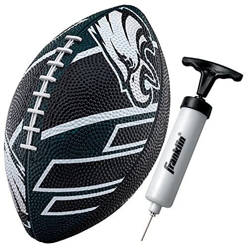 Franklin Sports NFL Team Footballs - Rubber Youth Mini Balls for All Teams - Kids 8.5" Football + Air Pump Sets - Official NFL Licensed - style: Philadelphia Eagles