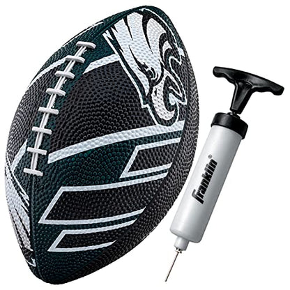 Franklin Sports NFL Team Footballs - Rubber Youth Mini Balls for All Teams - Kids 8.5" Football + Air Pump Sets - Official NFL Licensed - style: Philadelphia Eagles