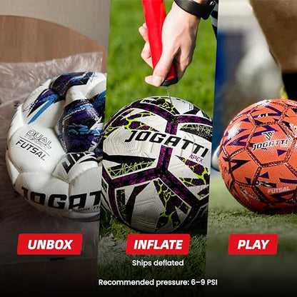 Nova Futsal Ball – Professional Match Quality Indoor Soccer Ball Size 4 - Durable PU Textured Surface, Butyl Bladder, Multi-Layered, 32 Hand-Stitched Panels, IMS Standard