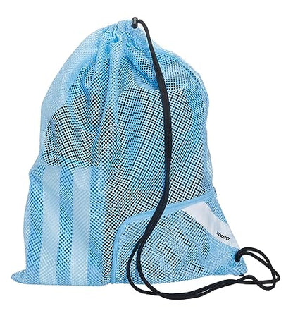 Sporti Swimming Equipment Bags, Mesh Drawstring Backpack,Swim Bag for Swimmers,Mesh Backpack for Beach - color: Aqua, style: 2. Mesh Bag With Zipper Pocket