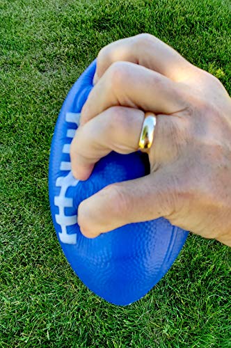 Foam Kids Football - 7.25' Small, Soft Football - Toddler Mini 3 Pack - color: 1-Red, 1-White, 1-Blue