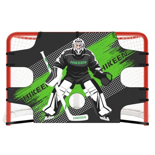 Hikeen Premium Hockey Goalie Shooting Target Tear - Proof Hockey Goal Practice Target with 7 Target Holes - Street Hockey & Ice Hockey Net Goalie Target for Practicing Shooting Accuracy - size: 72" X 48"