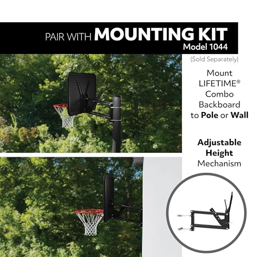 Lifetime 71526 Backboard and Rim Competition Combo Black/Orng, 54-Inch