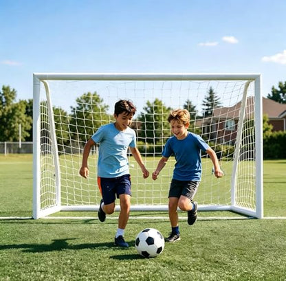 ZENY Portable Soccer Goal for Backyard,12x6 / 10x6.5 / 8x5 / 6x4 ft Kids Adults Soccer Net and Frame for Home Backyard Practice Training Goals, Soccer Training Equipment - style: 8 x 5 FT