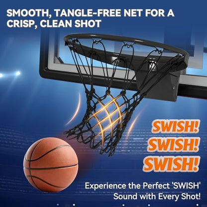 Professional Basketball Net Replacement, Heavy Duty Nylon 12 Loops, All Weather Anti-Whip Basketball Hoop Net Fits Standard Indoor Outdoor Rims, Gift Box Packaging (Net Only)