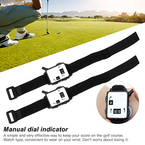 Golf Stroke Counter for Women, 3Pcs Golf Score Counter, Manual Golf Counter Tool, Plastic Dial Score Counters with Wristband Design for Keeping Scores, 1.4x1.1x0.3inch