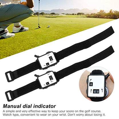 Golf Stroke Counter for Women, 3Pcs Golf Score Counter, Manual Golf Counter Tool, Plastic Dial Score Counters with Wristband Design for Keeping Scores, 1.4x1.1x0.3inch