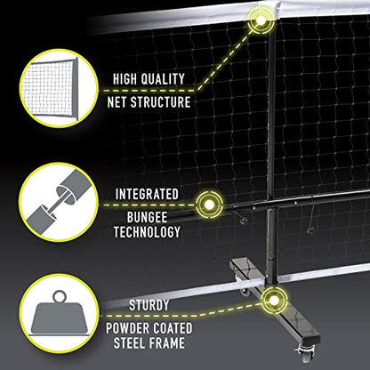 Franklin Sports Portable Outdoor Pickleball Net - Regulation Size 22' Foot Net with Travel Bag - style: Official Size Net with Wheels