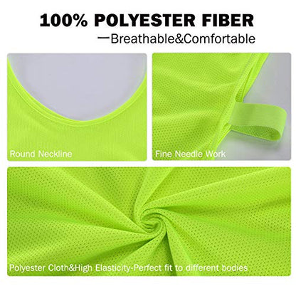Pinnies Adult Football Jersey, Adjustable Mesh Soccer Jersey - color: Green, size: X-Large