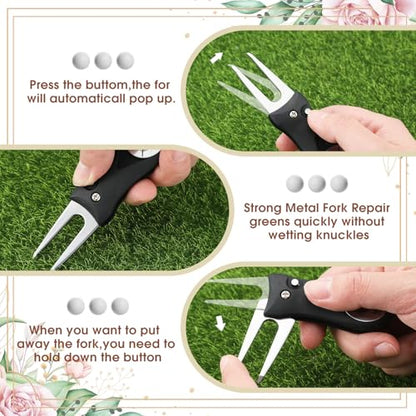 Seenelling 6 Sets Groomsmen Golf Proposal Gifts Box, Include Groomsman Divot Tool with Groomsman Golf Ball Marker, Thank You Card and Groomsmen Boxes for Wedding Groomsman Best Men Gifts Proposal Gift