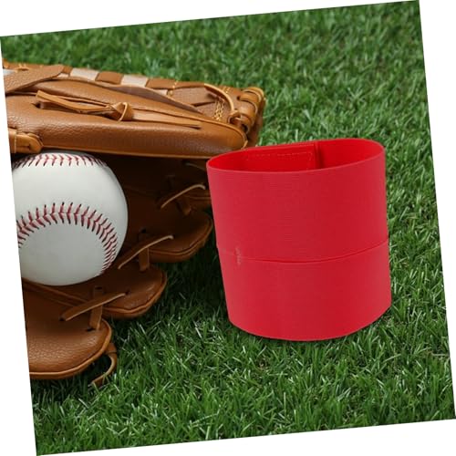 Toyvian Elastic Baseball Glove Strap Softball Wrap Band for All Gloves Breathable Open Structure Design Red