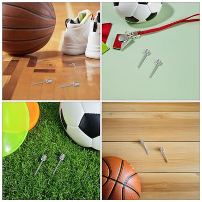 120pcs Stainless Steel Ball Pump Needle Set, Straight Air Inflation Needles for Basketball Football Volleyball, Sports Ball Pump Replacement Accessories for Team Sports