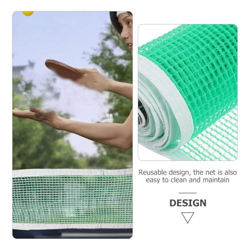 Toyvian PE Table Tennis Net with Reinforced Edges Portable Outdoor Sports Netting for Standard Tables Easy to Clean and Reusable for Backyard and Grass Play
