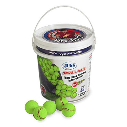 Jugs Bucket Vision-Enhanced Yellow Small Balls—4 Dozen