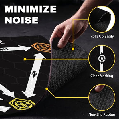 Britimes Soccer Training Mat Football Footstep Training Mat 35 * 24 in - color: Colorful