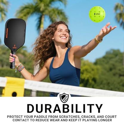 Pickleball Edge Guard Tape – Pickle Ball Paddle Edge Protection Tape 3 Pack, Paddle Head Edge Guard for 12MM to 20MM Rackets, Fits Perfectly Curved Edge, Easy Application, No Wrinkling - color: black 3k, size: 16mm Paddle