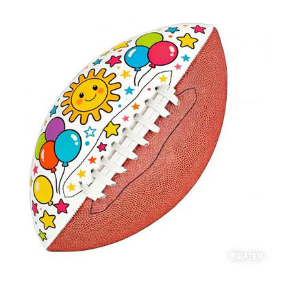 Football Half White for Autograph Leather Size 3 6 9 with Pump Needle Signature for Gift Award Souvenir Ball
