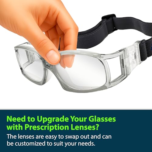 BLUE CUT Safety Outdoor Sports Goggles Unisex Anti Fog Ideal For Basketball Racquetball - color: Gray