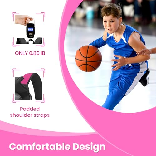 Hsmihair Basketball Backpack Large Sports Bag for Men&Youth,Gym Bag with Separate Ball & Shoes Compartment,Travel Bag for Basketball,Soccer,Volleyball - color: Pink